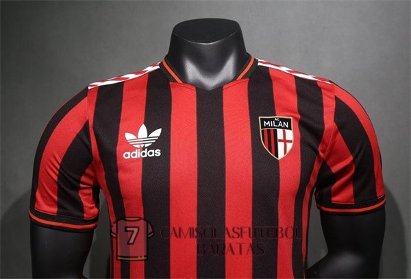 ac milan camisola edicao comemorativa versao do jogador vermelho preta listra 2024-2025 - Image 5