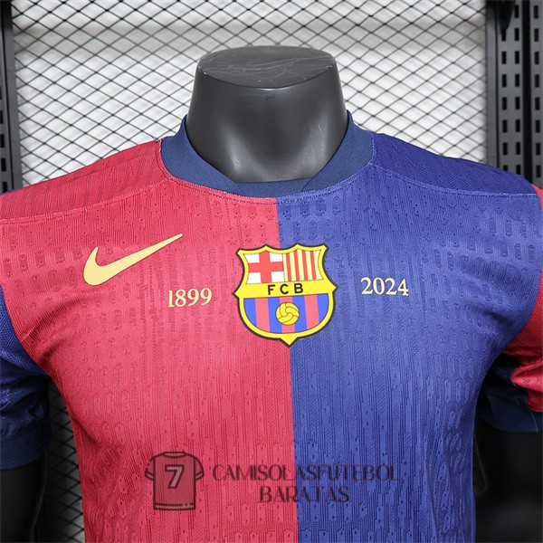 barcelona camisola edicao especial versao do jogador 125 edicao aniversario azul vermelho 2024-2025 - Image 2