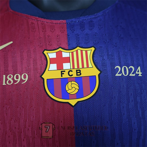 barcelona camisola edicao especial versao do jogador 125 edicao aniversario azul vermelho 2024-2025 - Image 3