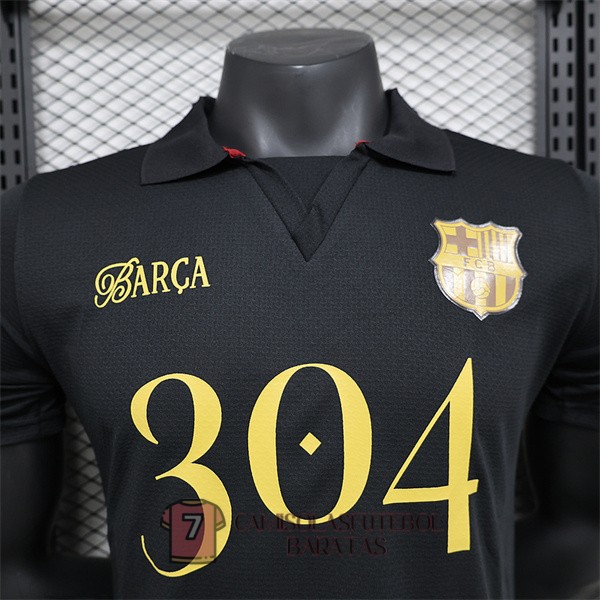 barcelona camisola edicao especial versao do jogador preta dourada lamine yamal 304 2024-2025 - Image 2