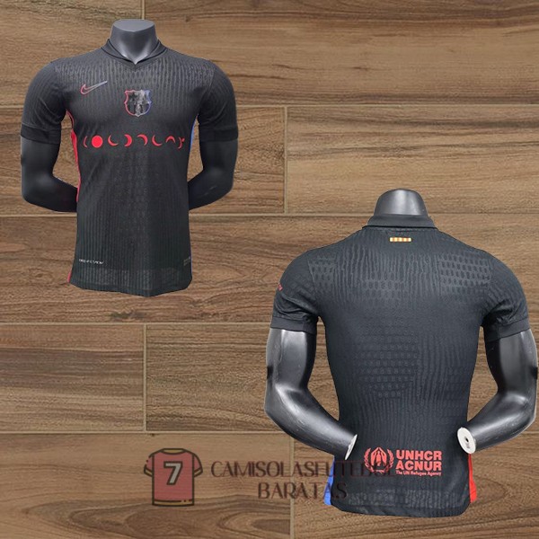 barcelona camisola edicao especial versao do jogador preta vermelho azul coldplay 2024-2025