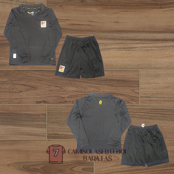camisola ac milan manga comprida crianca equipamento preta 125 edicao aniversario 2024-2025