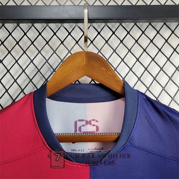 camisola barcelona crianca equipamento 2024-2025 edicao especial azul vermelho coldplay - Image 4