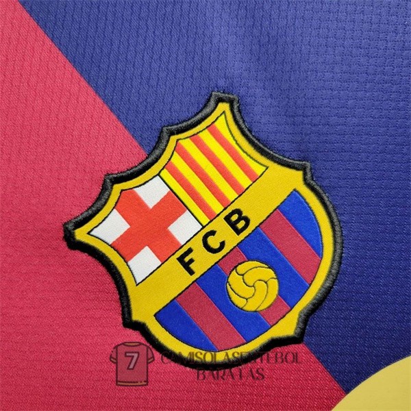 camisola barcelona crianca equipamento 2024-2025 edicao especial azul vermelho coldplay - Image 5
