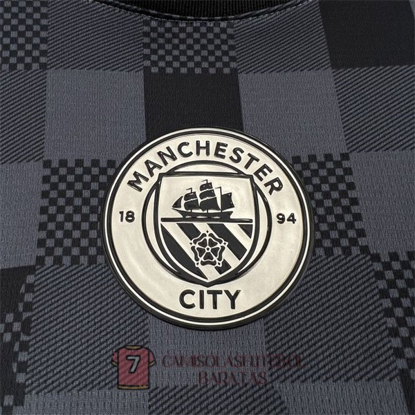 manchester city camisola edicao especial 145 edicao aniversario preta cinzenta 2024-2025 - Image 4