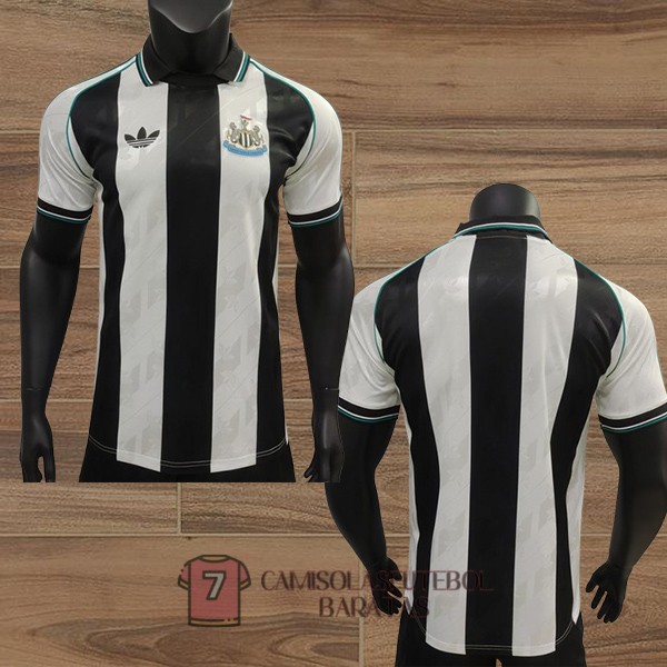 newcastle united camisola edicao especial versao do jogador preta branca listra 2024-2025