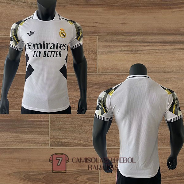 real madrid camisola edicao especial versao do jogador branca preta cinzenta 2025-2026