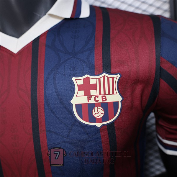 barcelona camisola edicao especial versao do jogador vermelho azul 125 edicao aniversario 2025-2026 - Image 3