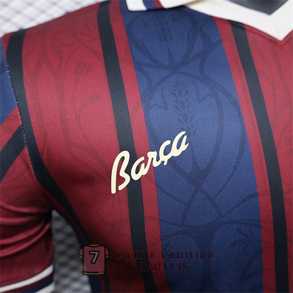 barcelona camisola edicao especial versao do jogador vermelho azul 125 edicao aniversario 2025-2026 - Image 4