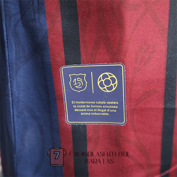 barcelona camisola edicao especial versao do jogador vermelho azul 125 edicao aniversario 2025-2026 - Image 7