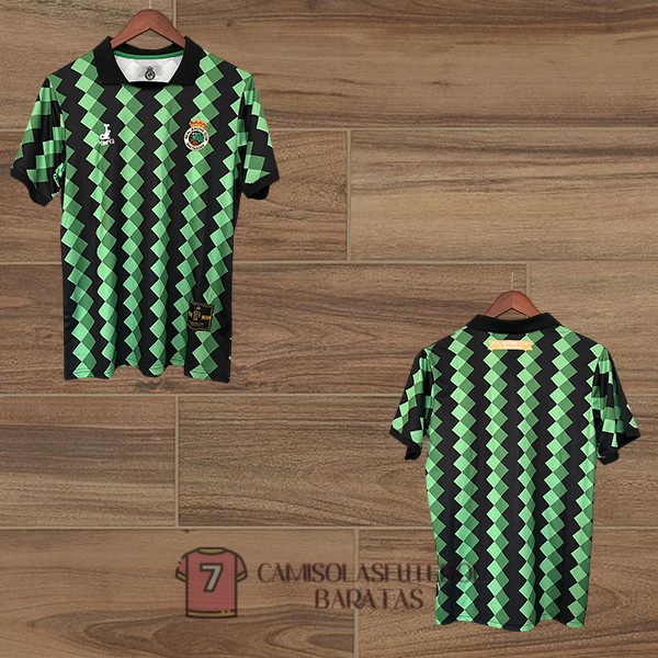 racing de santander camisola edicao especial verde preta listra 125 edicao aniversario 2025-2026
