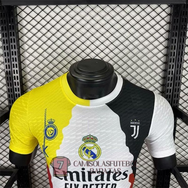 real madrid camisola edicao especial versao do jogador amarelo branca ronaldo 2025-2026 - Image 2