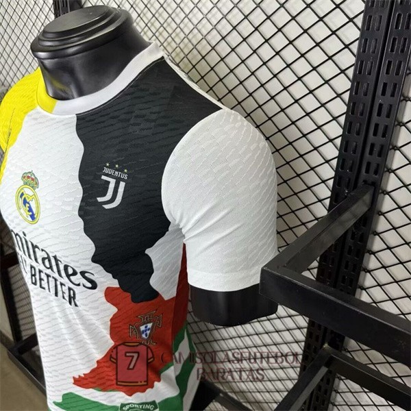 real madrid camisola edicao especial versao do jogador amarelo branca ronaldo 2025-2026 - Image 3