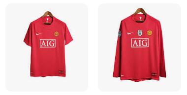 camisola manchester united 2008
