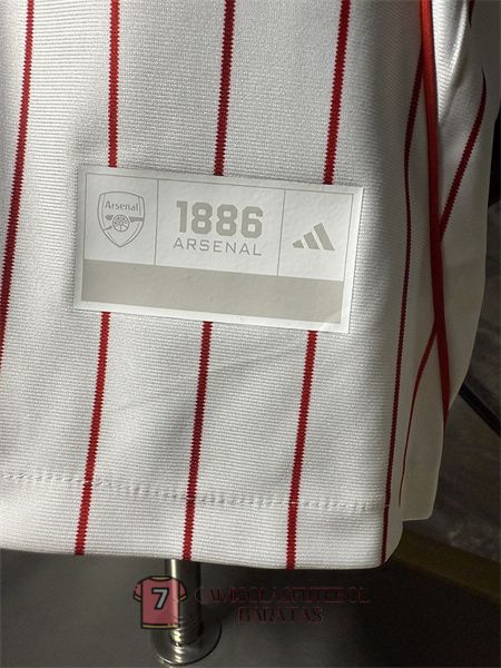 arsenal camisola edicao especial versao do jogador branca vermelho basebal 2025-2026 - Image 2