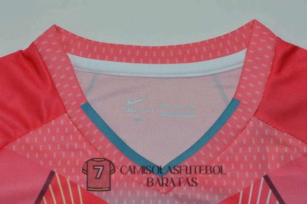 camisola barcelona crianca equipamento 2025-2026 edicao especial rosa vermelho karol - Image 5
