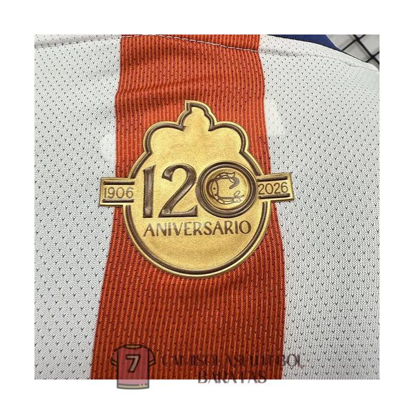 chivas camisola manga comprida edicao especial versao do jogador branca vermelho 120 edicao aniversario - Image 3