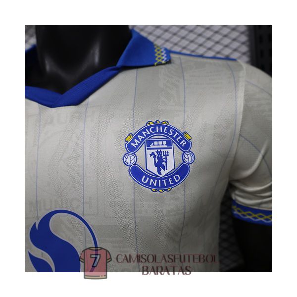 manchester united camisola edicao especial versao do jogador bege claro azul 2026-2027 - Image 3